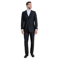 Men's Sharskin Slim - Fit 3 - Piece Suit - Bundle Bus
