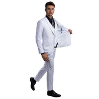 Men's Skinny - Fit Solid 3pc Suit - Bundle Bus