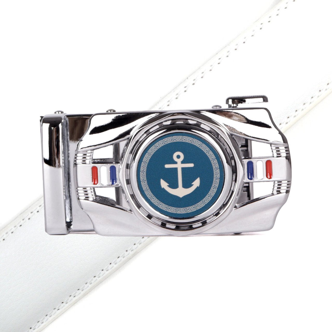 Men's Anchor Rotating Ratchet Belt-MGLBB58-SIL - Bundle Bus