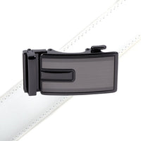 Men's Genuine Leather Sliding Buckle Ratchet Belt-MGLBB67 - Bundle Bus