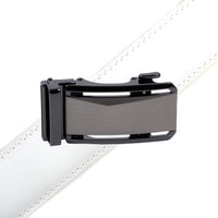 Men's Genuine Leather Sliding Buckle Ratchet Belt-MGLBB69 - Bundle Bus