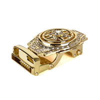 Men's Star Rotating Bling Ratchet Belt-MGLBB63-GD - Bundle Bus