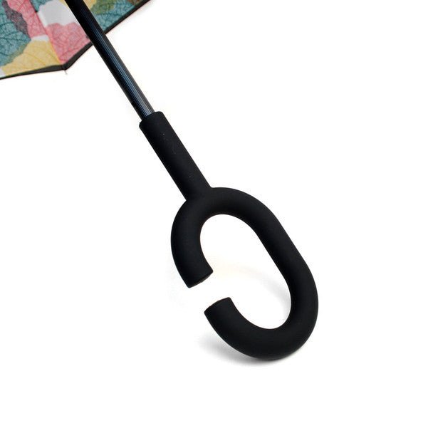 Multi Color Leaves Double Layer Inverted Umbrella - UM18053-MULTI - Bundle Bus
