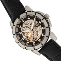 Reign Philippe Automatic Leather-Band Skeleton Watch