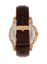 Reign Philippe Automatic Leather-Band Skeleton Watch