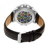 Heritor Automatic Aura Semi-Skeleton Leather-Band Watch