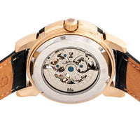Reign Philippe Automatic Leather-Band Skeleton Watch