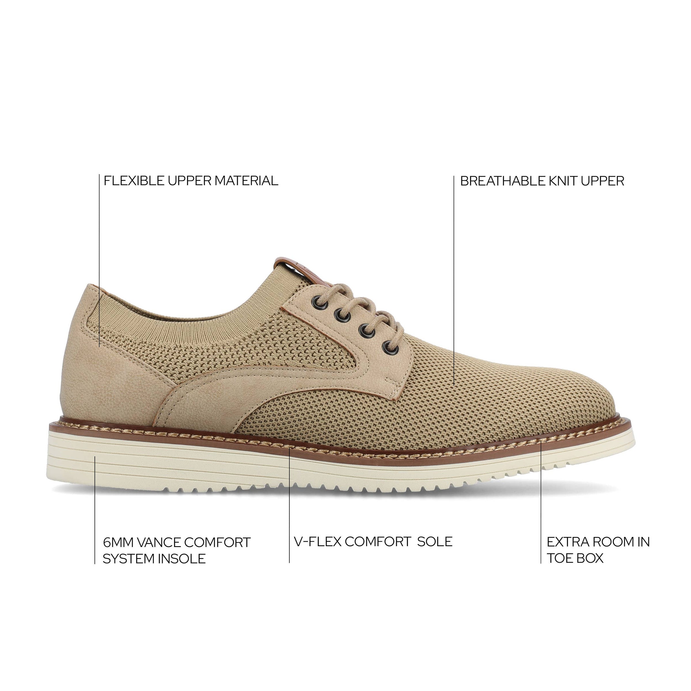 Vance Merrick Casual Knit Hybrid Dress Shoe
