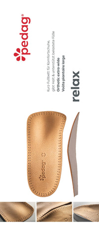 Relax Orthotic Insole, 3/4 Length, Vegetable-Tanned Leather