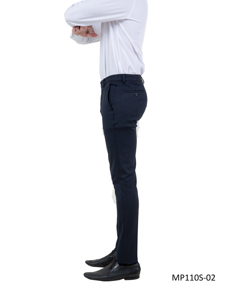 Z - Flex Knit Trousers, Navy - Bundle Bus
