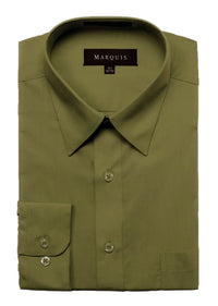 Marquis SLIM Fit Dress Shirts - OLIVE