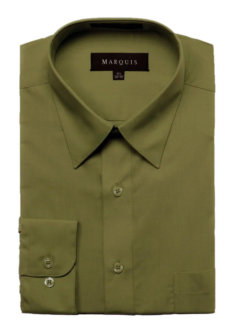 Marquis SLIM Fit Dress Shirts - OLIVE