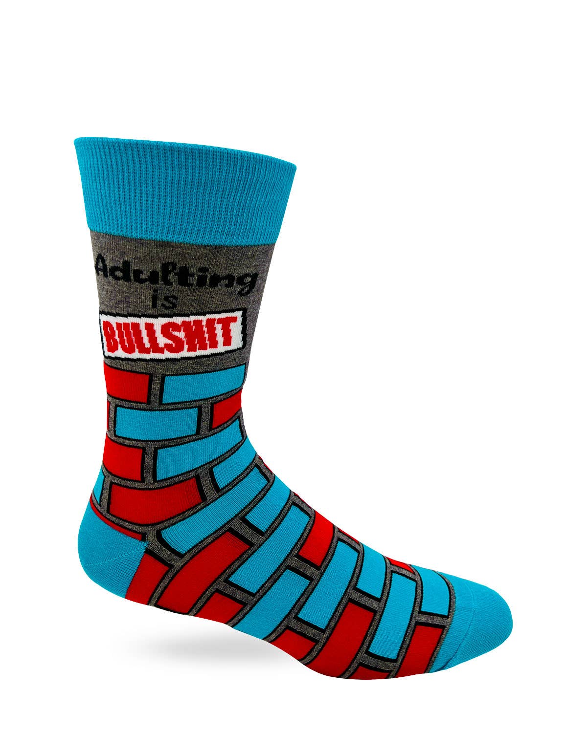 Adulting is Bullshit Men's Novelty Crew Socks - Bundle Bus