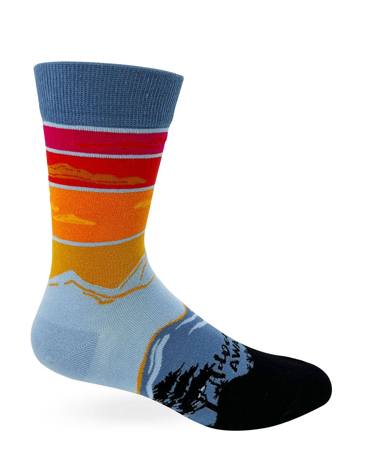 Adventure Awaits Men's Novelty Crew Socks - Bundle Bus