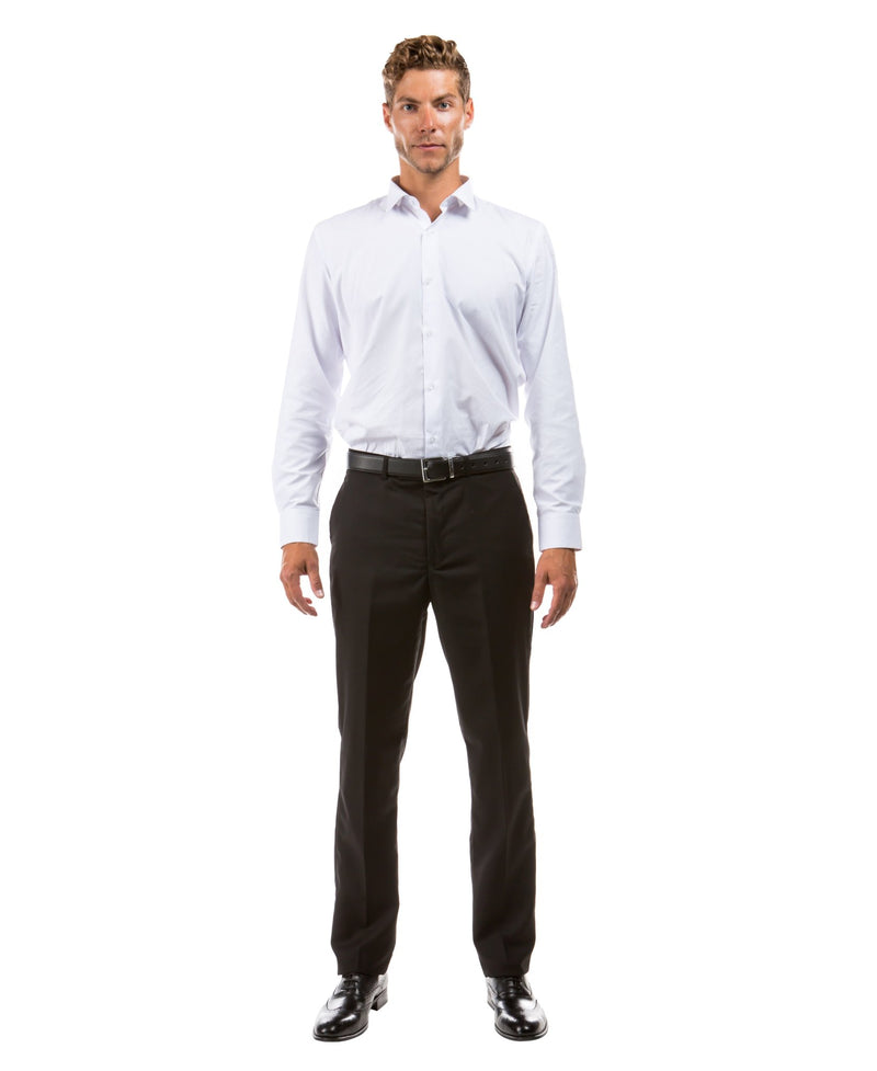 Azurro Black Slim Fit Dress Pants - Bundle Bus