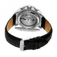 Heritor Automatic Aura Semi-Skeleton Leather-Band Watch
