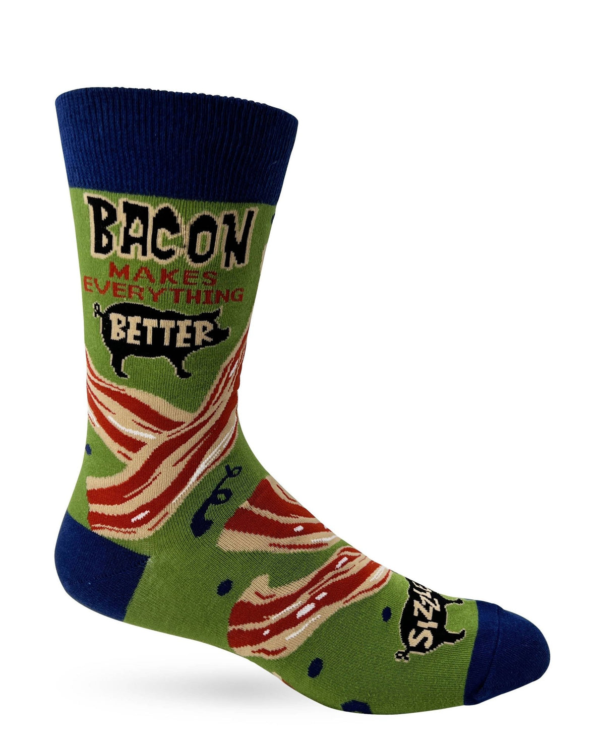 Bacon Makes Everything Better Men's Novelty Crew Socks - Bundle Bus