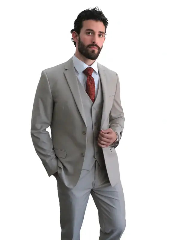 Gianni Uomo Poly-Rayon 3-piece Suit