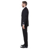 Black Men's Slim - Fit 3 - Piece Sharkskin Suit - Bundle Bus