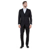 Black Men's Slim - Fit 3 - Piece Sharkskin Suit - Bundle Bus
