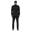 Black Men's Slim - Fit 3 - Piece Sharkskin Suit - Bundle Bus