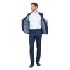 Blue 2 PC Birdseye Suit Skinny Fit Suits - Bundle Bus