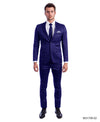 Blue 2 PC Birdseye Suit Skinny Fit Suits - Bundle Bus