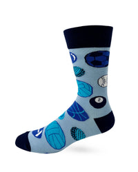 Blue Balls Men's Novelty Crew Socks - Bundle Bus