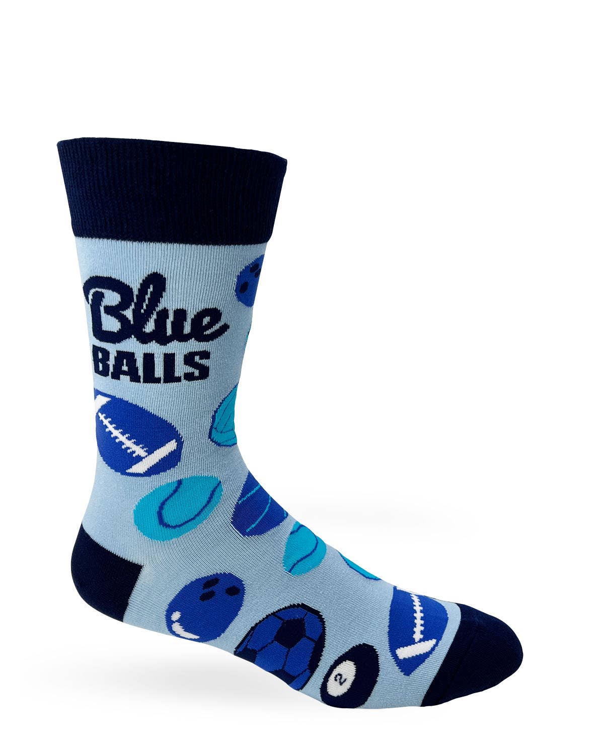 Blue Balls Men's Novelty Crew Socks - Bundle Bus
