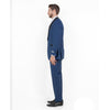 Blue / Black Solid with Black Shawl Collar Trim 2 - PC Slim Fit Suits - Bundle Bus