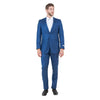 Blue Men's 2pc Sharkskin Suit Slim - Fit - Bundle Bus