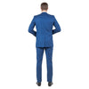 Blue Men's 2pc Sharkskin Suit Slim - Fit - Bundle Bus