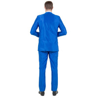 Blue Men's Sharskin Slim - Fit 3 - Piece Suit - Bundle Bus