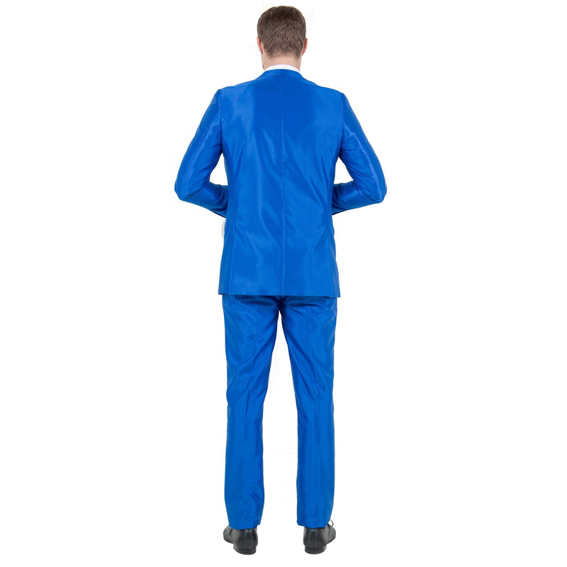Blue Men's Sharskin Slim - Fit 3 - Piece Suit - Bundle Bus