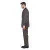 Brown Solid Shiny Sharkskin 3 - PC Regular Modern Fit Suits - Bundle Bus