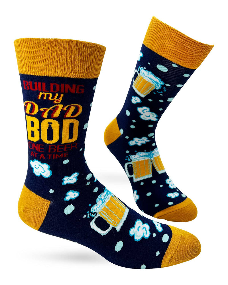 Building My Dad Bod One Beer At A Time Men's Novelty Crew So - Bundle Bus