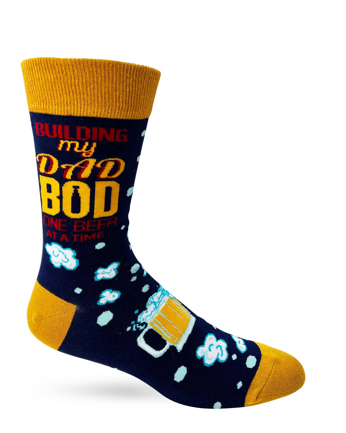 Building My Dad Bod One Beer At A Time Men's Novelty Crew So - Bundle Bus