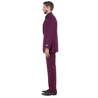 Burgundy Solid 2 - PC Slim Fit Performance Stretch Suits - Bundle Bus