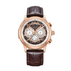 Heritor Automatic Apostle Leather Band Watch with Day/Date