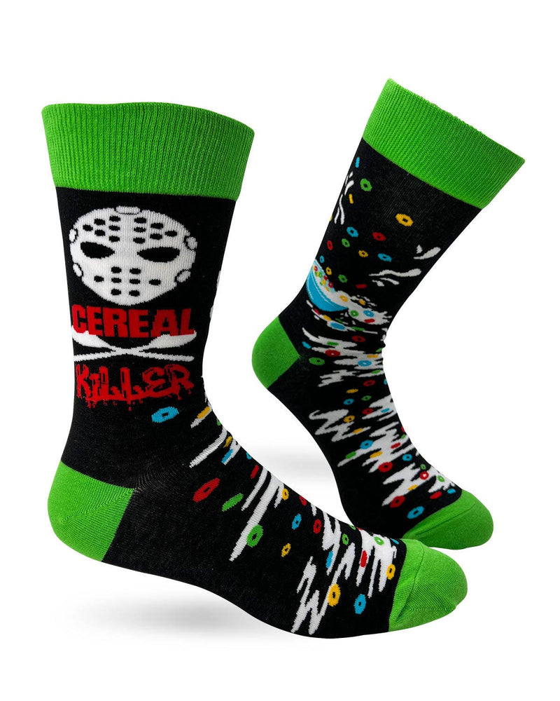 Cereal Killer Men's Novelty Crew Socks - Bundle Bus