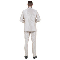 Champagne Men's Sharskin Slim - Fit 3 - Piece Suit - Bundle Bus