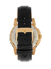 Reign Philippe Automatic Leather-Band Skeleton Watch