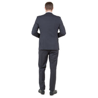 Dark Grey Men's Ultra Slim - Fit 3pc Suit w/ Expandable Waistband - Bundle Bus