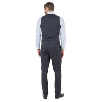 Dark Grey Men's Ultra Slim - Fit 3pc Suit w/ Expandable Waistband - Bundle Bus