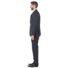 Dark Grey Men's Ultra Slim - Fit 3pc Suit w/ Expandable Waistband - Bundle Bus
