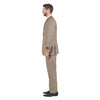 Dk Tan Solid Shiny Sharkskin 3 - PC Regular Modern Fit Suits - Bundle Bus