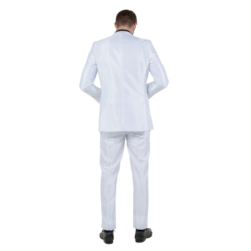 Dk. Taupe Men's Sharskin Slim - Fit 3 - Piece Suit - Bundle Bus