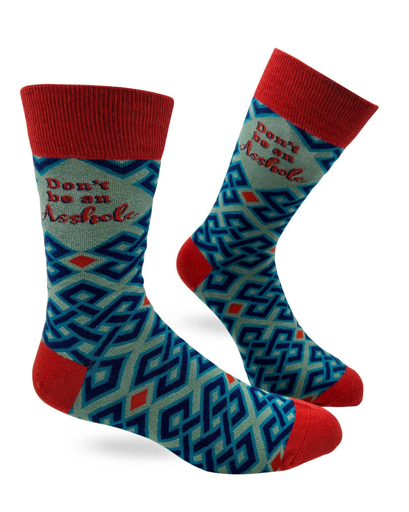 Don't Be An Asshole Men's Novelty Crew Socks - Bundle Bus