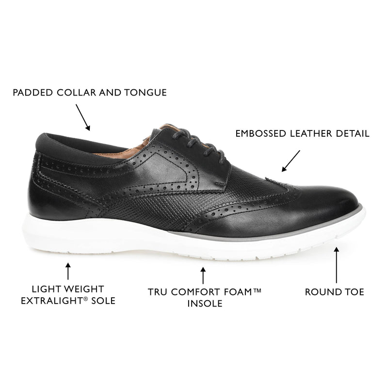 Thomas & Vine Savage Embossed Wingtip Derby