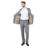 Earth Tan Men's 2pc Sharkskin Suit Slim - Fit - Bundle Bus